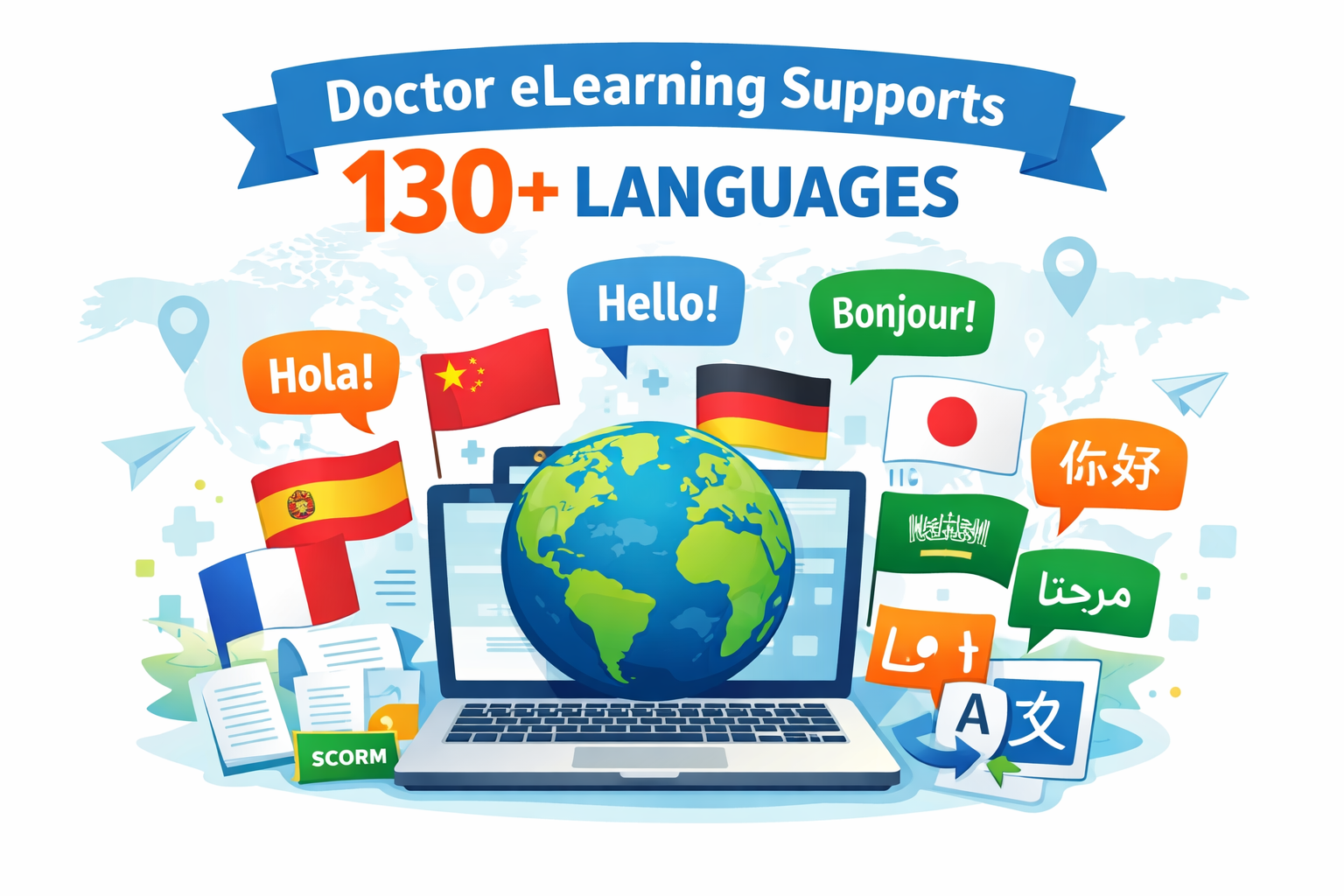 Looking for the Best Document Translator? Doctor eLearning Supports 130+ Languages