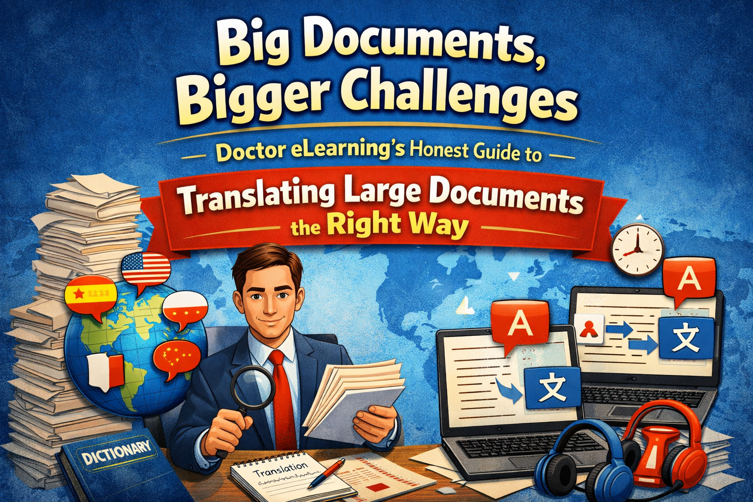 Big Documents, Bigger Challenges: Doctor eLearning’s Honest Guide to Translating Large Documents the Right Way