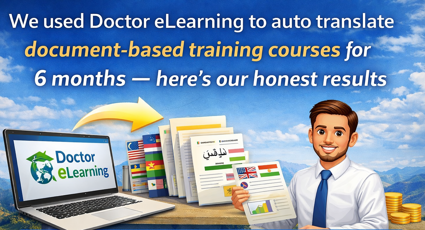 We used Doctor eLearning to auto-translate document-based training courses for 6 months — here’s our honest results