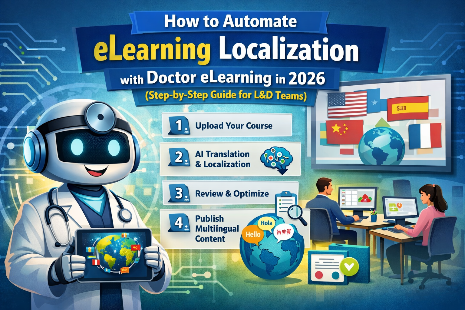 How to Automate eLearning Localization with Doctor eLearning in 2026 (Step-by-Step Guide for L&D Teams)