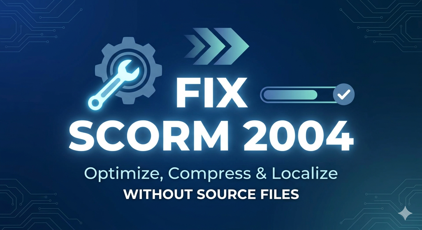 SCORM 2004 Headaches? Optimize, Fix & Compress Courses Without Source Files